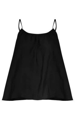 Black Tie Shoulder Scoop Back Cami