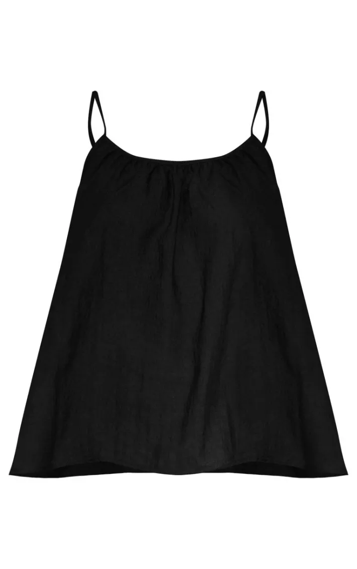 Black Tie Shoulder Scoop Back Cami