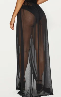 Black Tie Side Maxi Beach Sarong