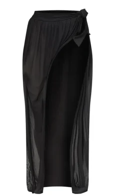 Black Tie Side Maxi Beach Sarong
