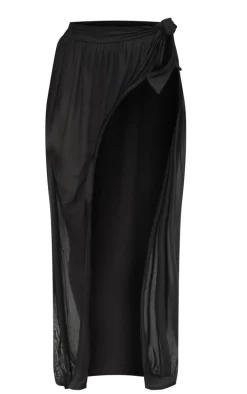 Black Tie Side Maxi Beach Sarong