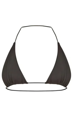 Black Triangle Tie Back Bikini Top