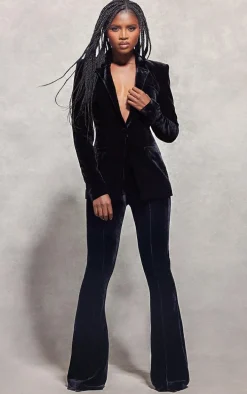 Black Velvet Fitted Blazer