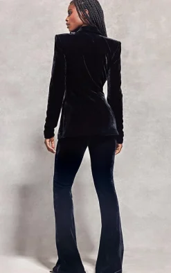 Black Velvet Fitted Blazer