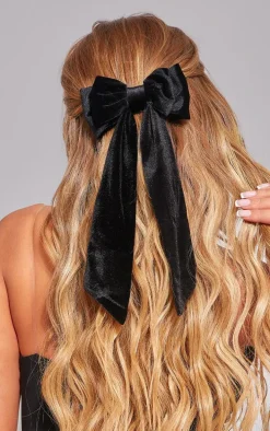 Black Velvet Hair Bow
