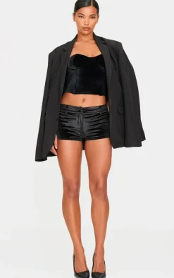 Black Velvet Micro Shorts