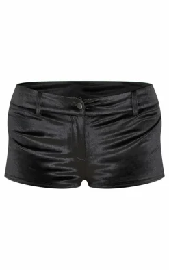 Black Velvet Micro Shorts