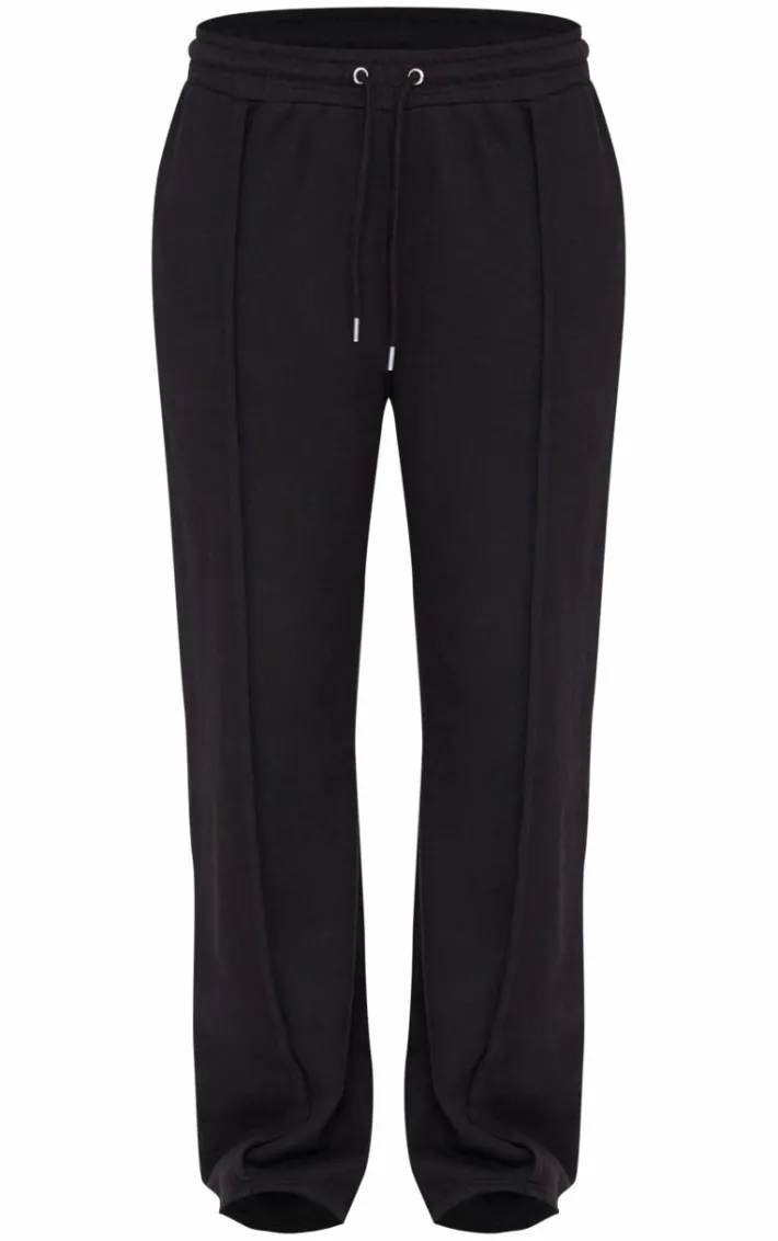 Black Wide Leg Drawstring Sweatpants