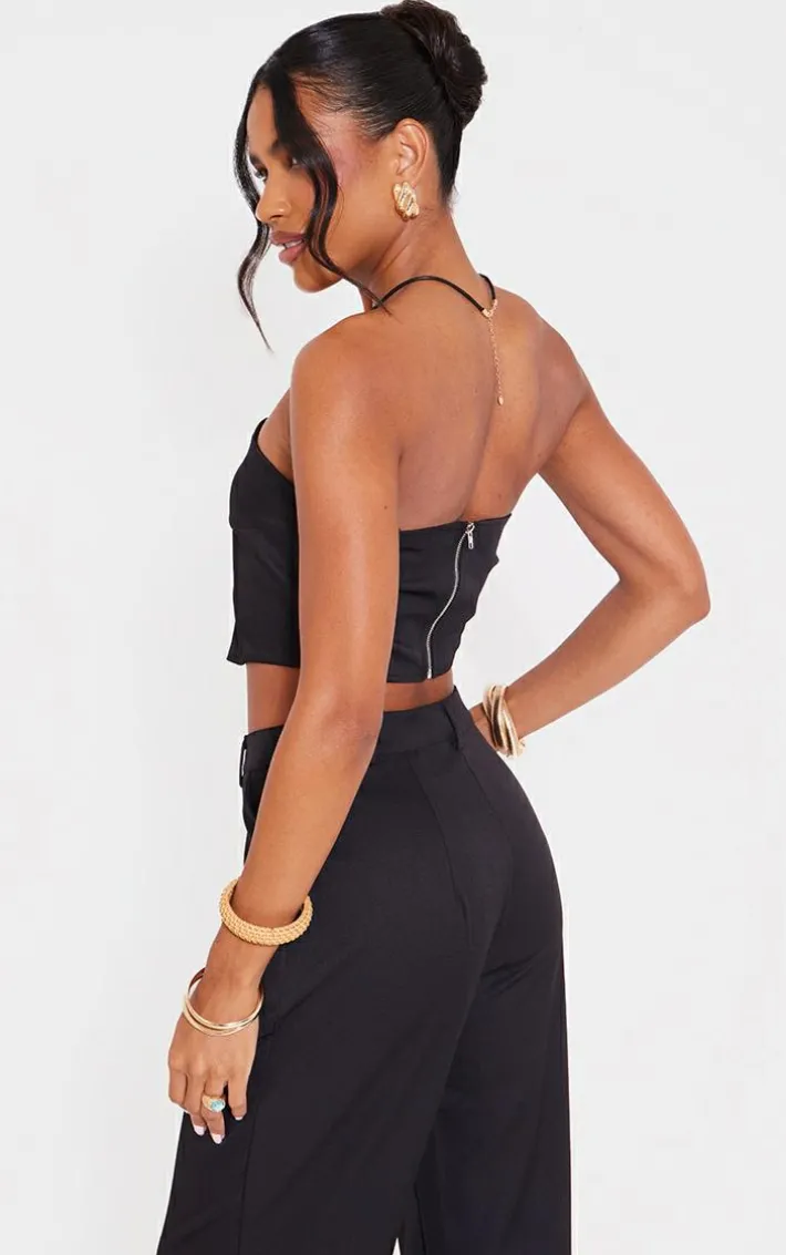 Black Woven Tailored Corset