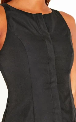 Black Woven Vest