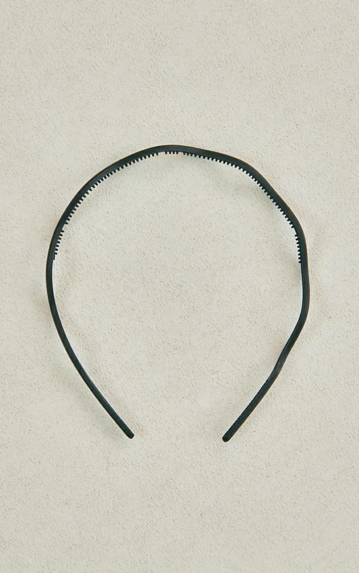 Black Zig Zag Grip Headband