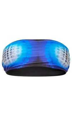 Blue Body Print Bandeau Bikini Top