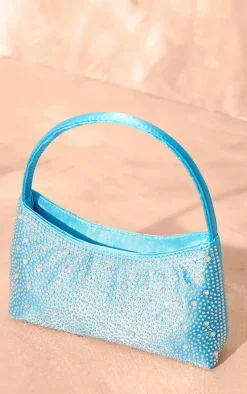 Blue Diamante Shoulder Bag