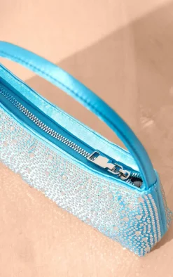 Blue Diamante Shoulder Bag