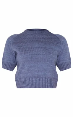 Blue Knit T Shirt