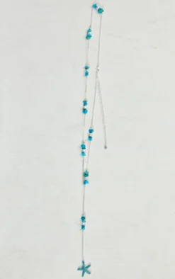 Blue Starfish Stone Belly Chain