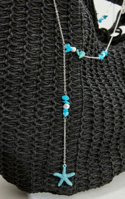 Blue Starfish Stone Belly Chain