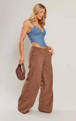 Blue Steel Bandage Dip Hem Bust Cup Corset Top