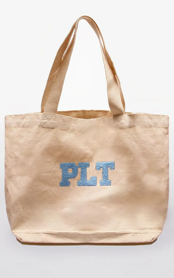 Blue Varsity Logo Tote Bag