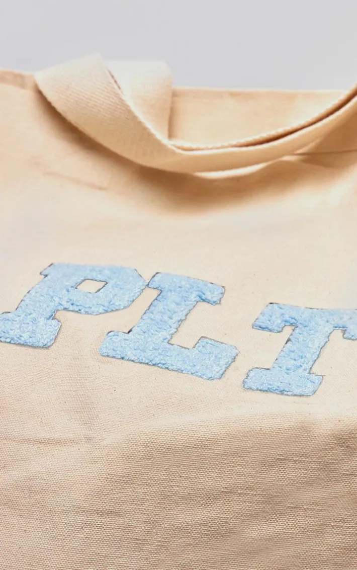 Blue Varsity Logo Tote Bag