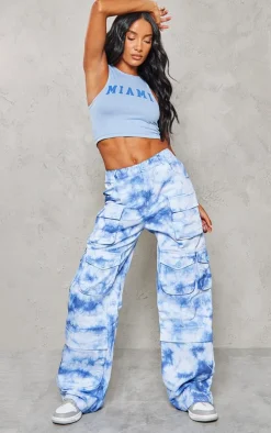 Blue Vintage Wash Twill Extreme Oversized Cargo's