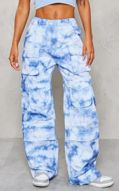 Blue Vintage Wash Twill Extreme Oversized Cargo's