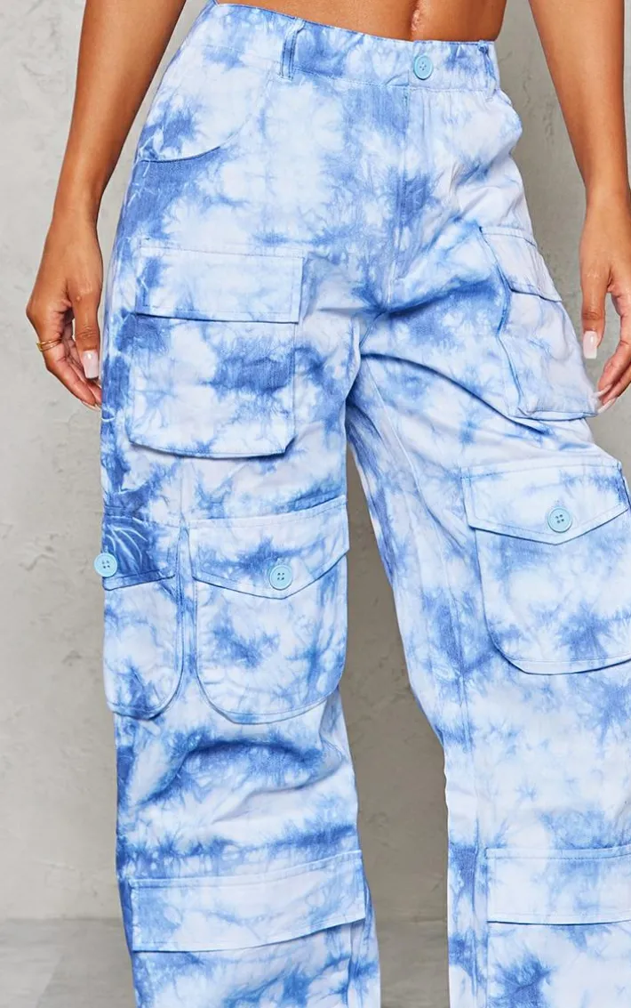 Blue Vintage Wash Twill Extreme Oversized Cargo's