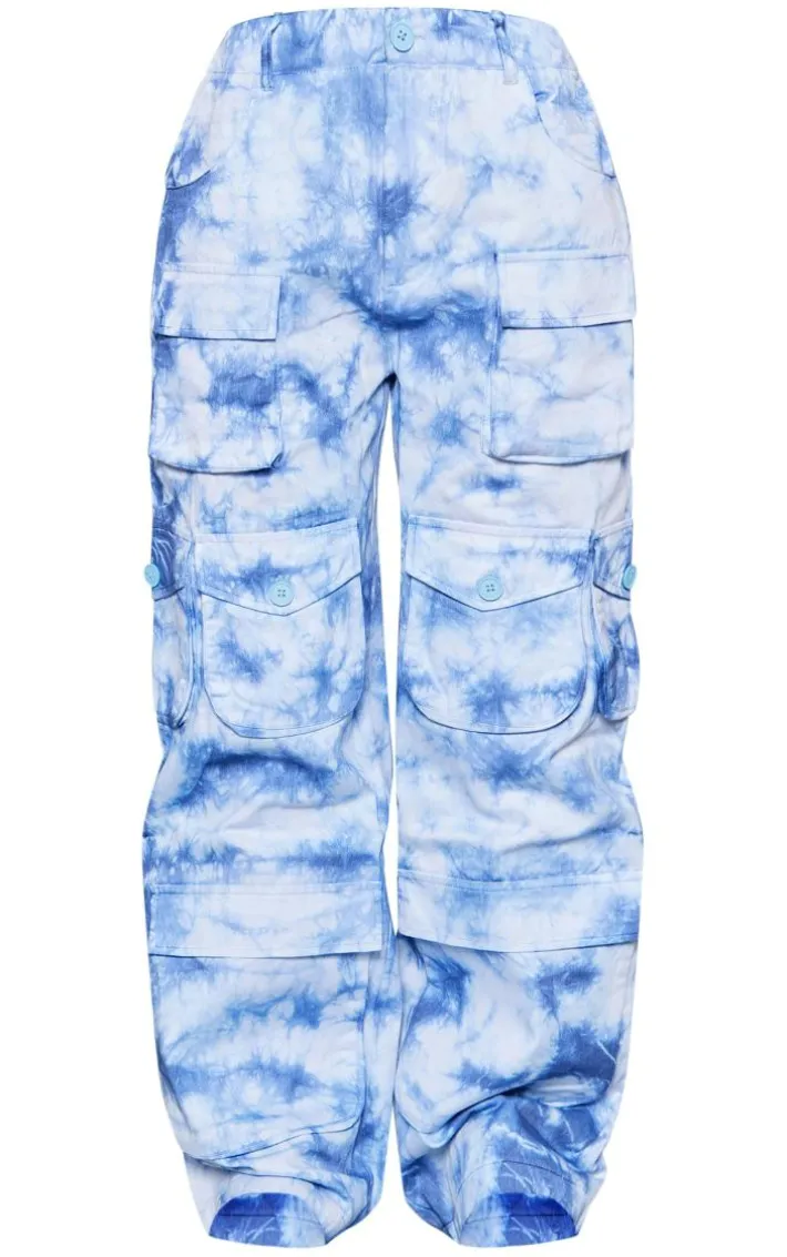 Blue Vintage Wash Twill Extreme Oversized Cargo's