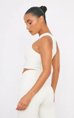 Bone Sculpt Cropped Gym Racer Top