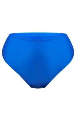 Bright Blue Mix And Match High Waist Bikini Bottoms