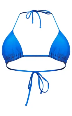 Bright Blue Mix And Match Triangle Bikini Top