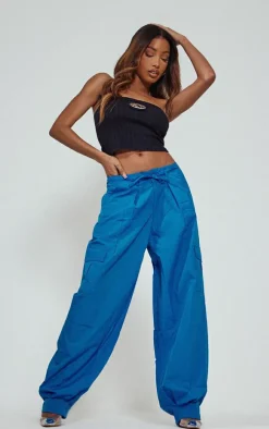 Bright Blue Parachute Oversized Shell Cargos