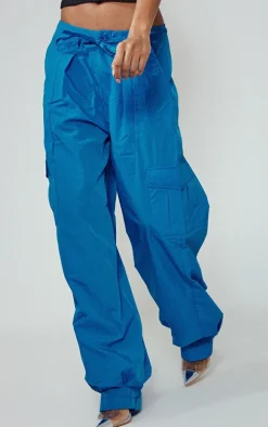 Bright Blue Parachute Oversized Shell Cargos