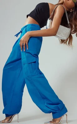 Bright Blue Parachute Oversized Shell Cargos
