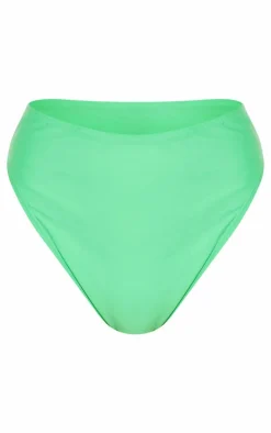 Bright Green Mix & Match High Waisted High Leg Bikini Bottoms