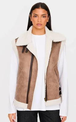 Brown Borg Buckle Vest