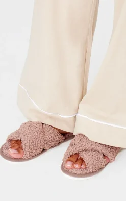 Brown Borg Cross Over Slippers