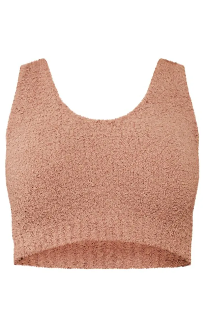 Brown Teddy Knit Bralet