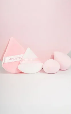 Brushworks Blend & Set Makeup Sponge And Puff Set