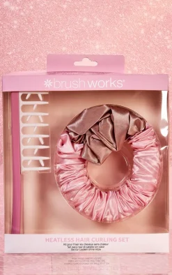 Brushworks Heatless Hair Brush And Scrunchie Curling Set
