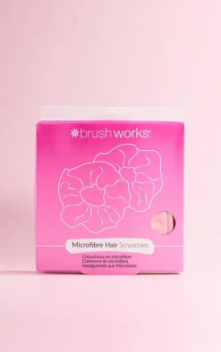 Brushworks Microfibre Hair Scrunchies 2 Pack