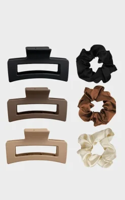 Brushworks Natural Hair Clip & Scrunchie Set