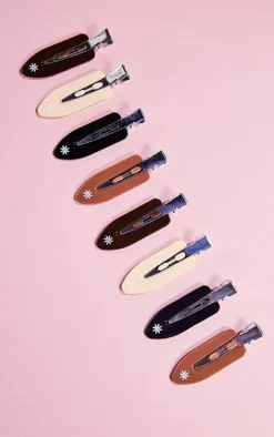 Brushworks Nude No Crease Hair Clips 8 Pack