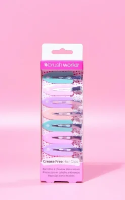 Brushworks Pastel No Crease Hair Clips (Pack of 8)