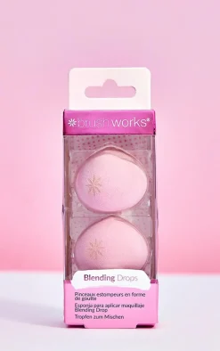 Brushworks Pink Blending Sponge Drops Duo