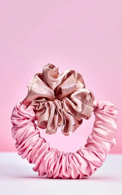 Brushworks Pink Heatless Curling Scrunchie