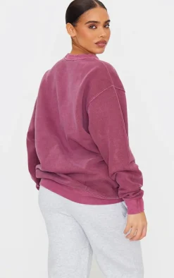 Burgundy Mayfair Athletics Oversized Sweatshirt