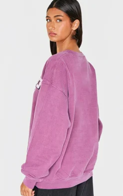 Burgundy Monaco 86 Printed Sweatshirt