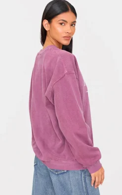 Burgundy New York Health & Wellness Printed Sweatshirt