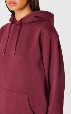 Burgundy Oversized Sweat Hoodie